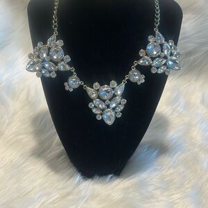 Elegant Silver Crystal Necklace